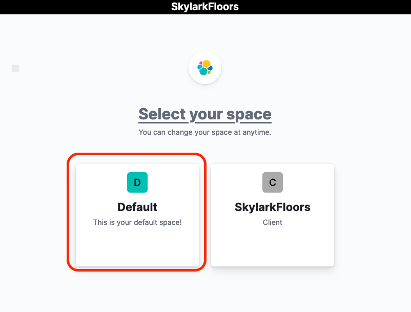 Elastic space selection screen